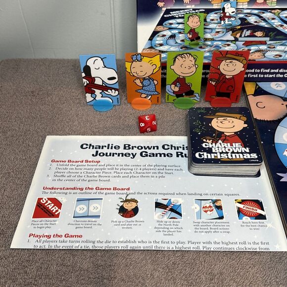 A Charlie Brown Christmas Journey Peanuts Board Game 2018 COMPLETE - Picture 2 of 10